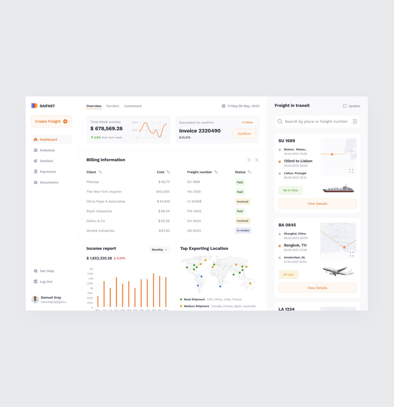 Saifast – logistics web app - Website Development - Photo 2
