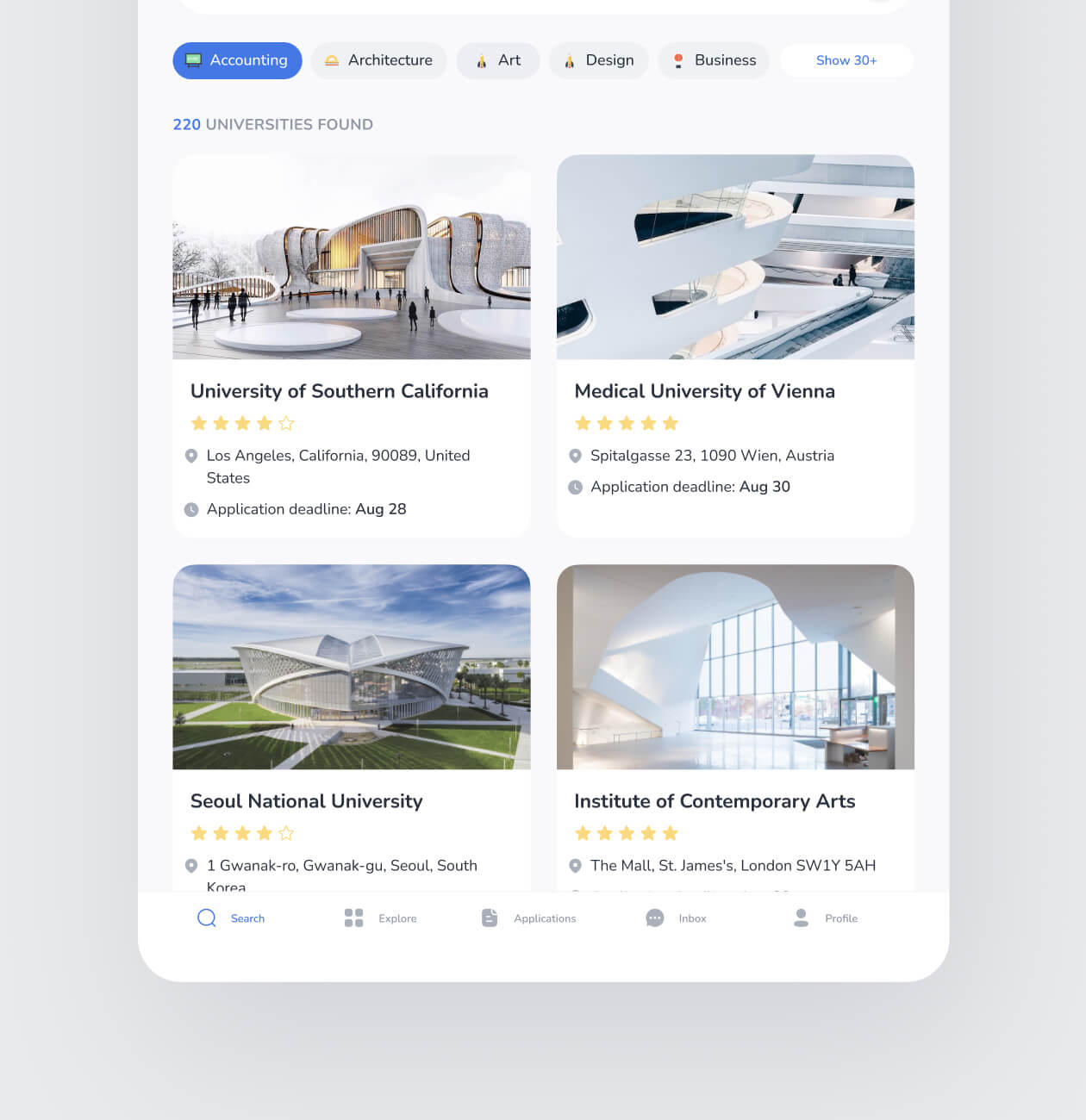 UVER – Universities Aggregator mobile app - Website Development - Photo 13