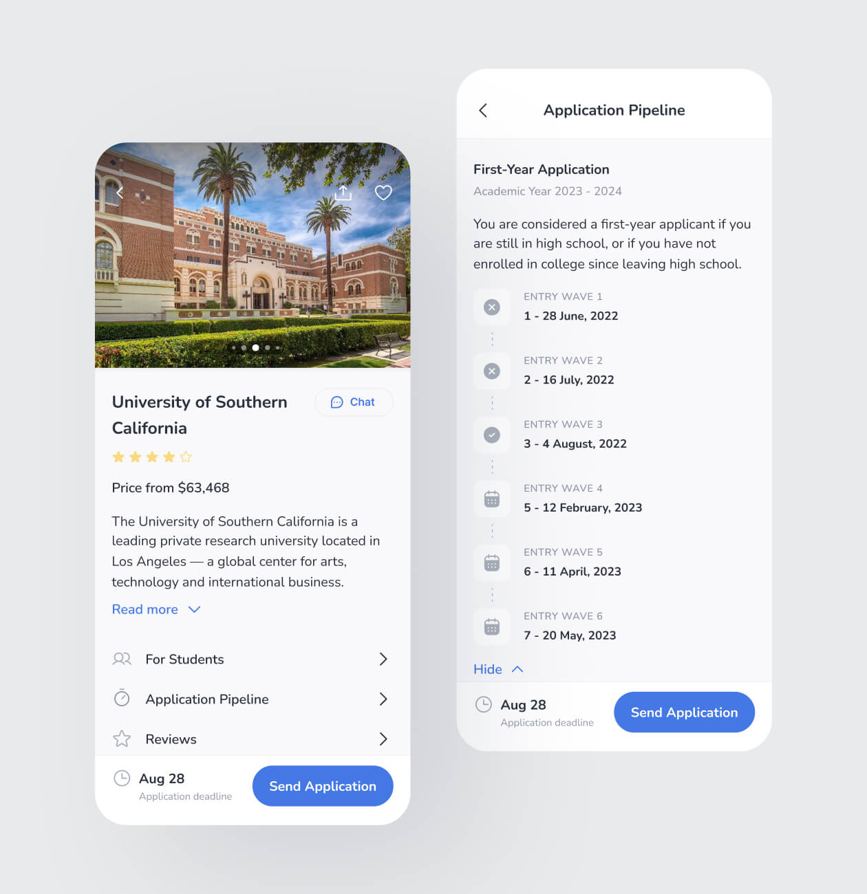 UVER – Universities Aggregator mobile app - Website Development - Photo 4