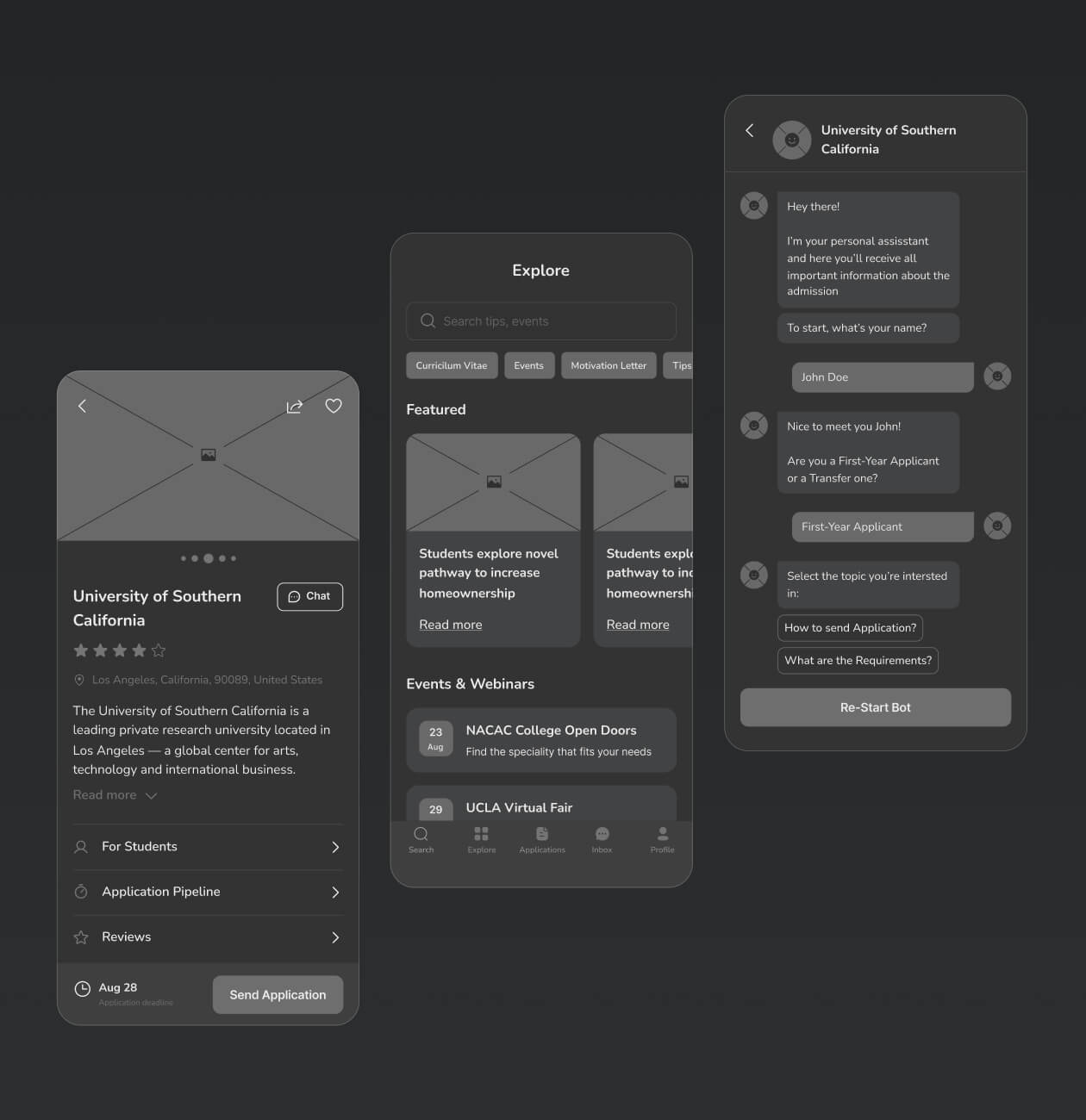 UVER – Universities Aggregator mobile app - Website Development - Photo 8