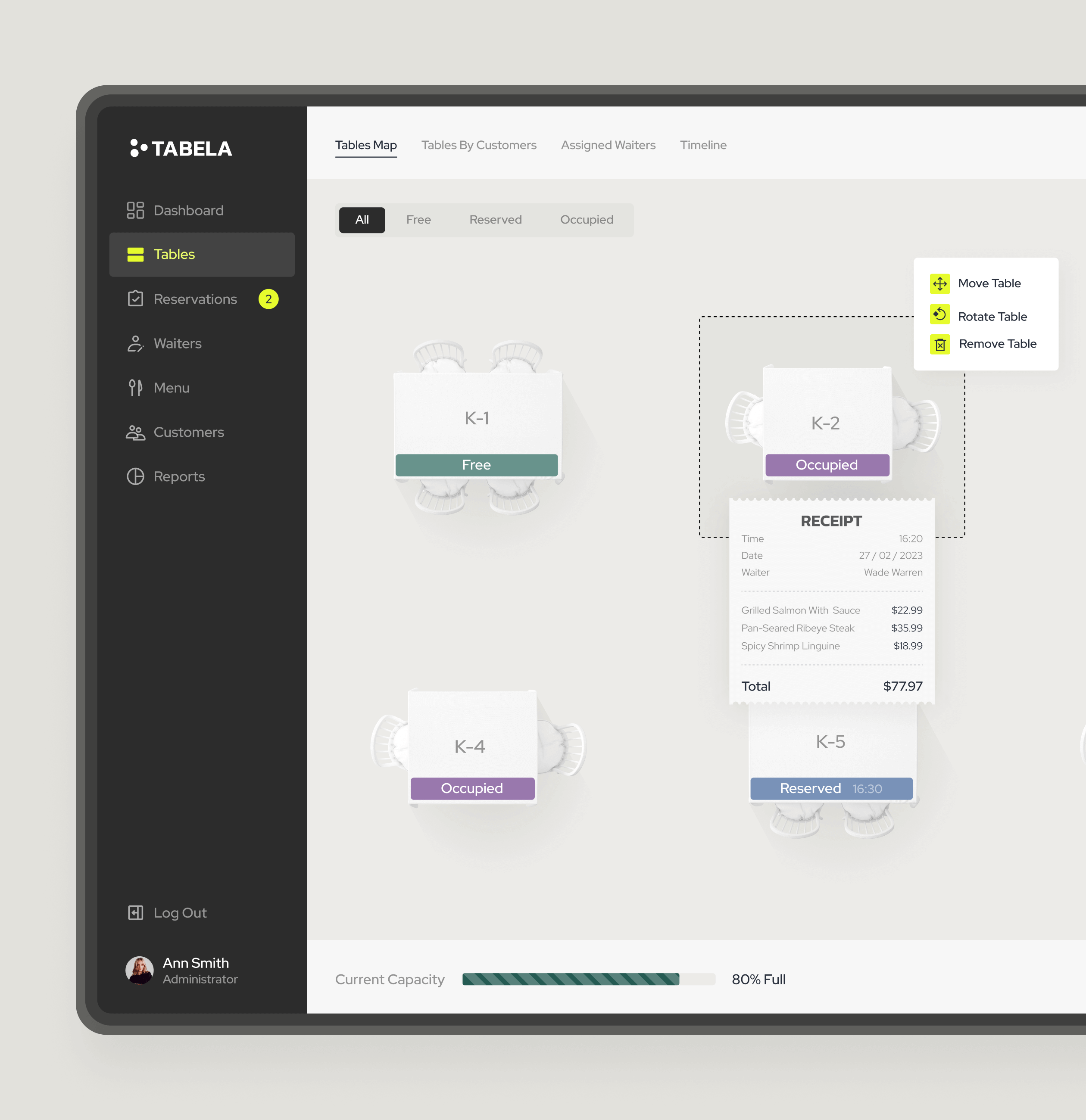 Tabela – a management system for Restaurants - Website Development - Photo 2